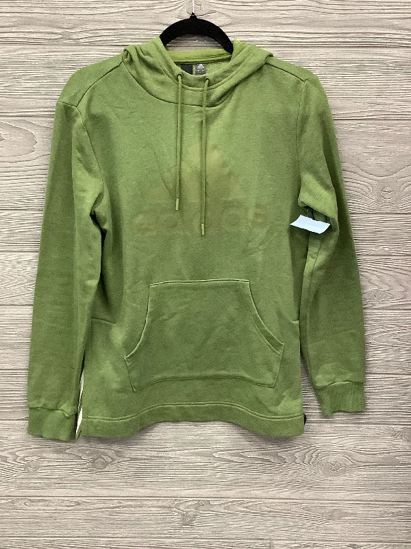 Athletic Top Long Sleeve Hoodie By Adidas In Green, Size: S Dapper Men's 1920S