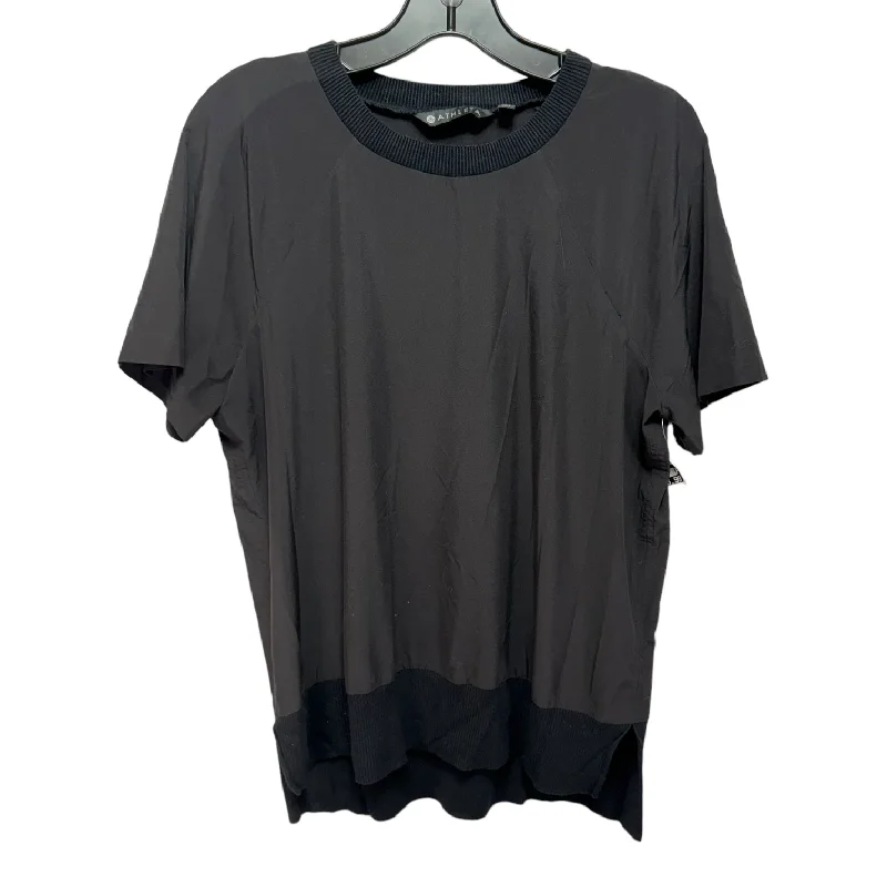 Athletic Top Short Sleeve By Athleta In Black, Size: S Masculine Men's Thick