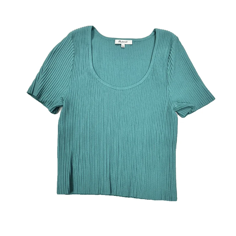 Top Short Sleeve By Madewell In Teal, Size: L Athletic Men's High