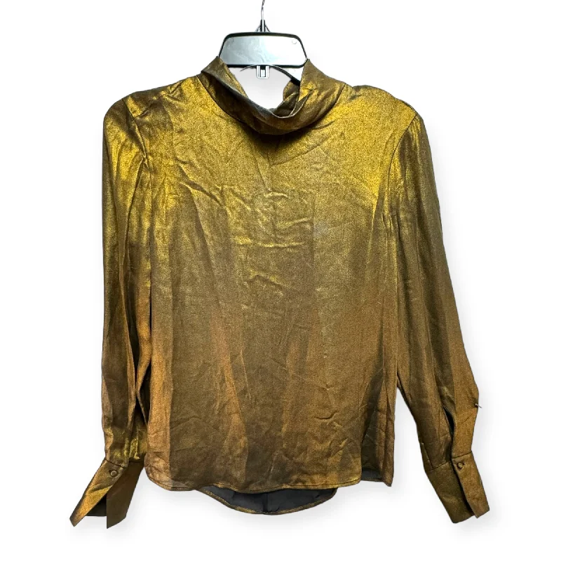 Top Long Sleeve By Frame In Gold, Size: S Practical Men's Quick