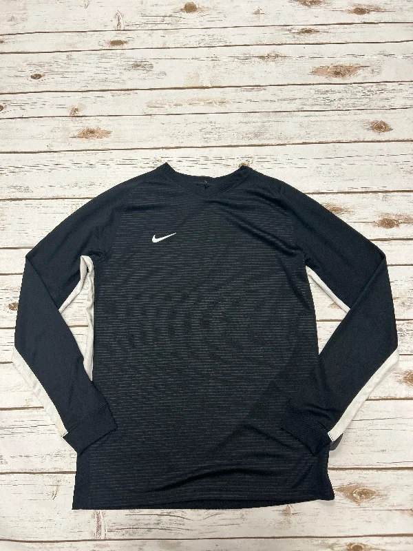 Athletic Top Long Sleeve Crewneck By Nike In Black, Size: M Confident Men's Power