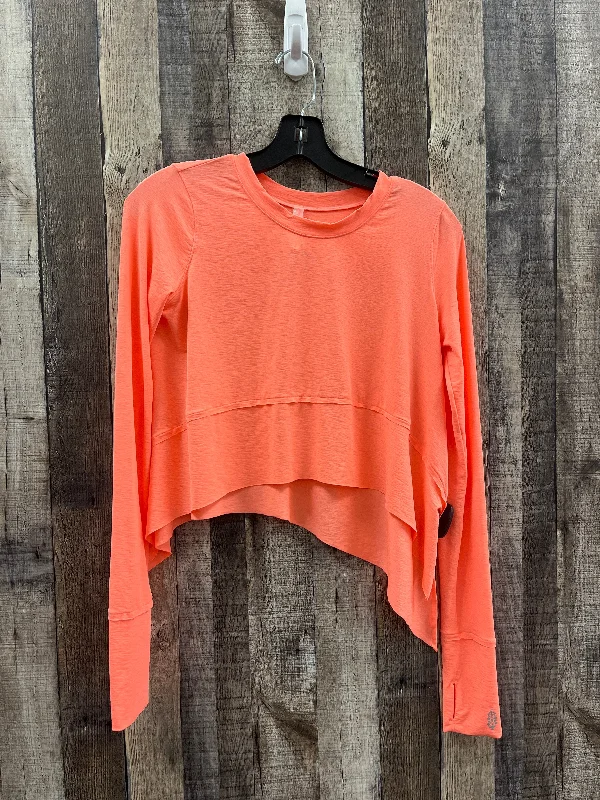 Athletic Top Long Sleeve Crewneck By Free People In Orange, Size: Xs Practical Men's Quick