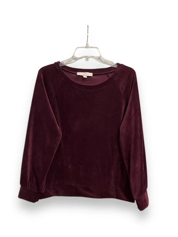 Top Long Sleeve By Loft In Purple, Size: M Laid