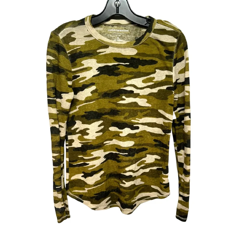 Top Long Sleeve Basic By Lucky Brand In Camouflage Print, Size: S Modern Men's Tech