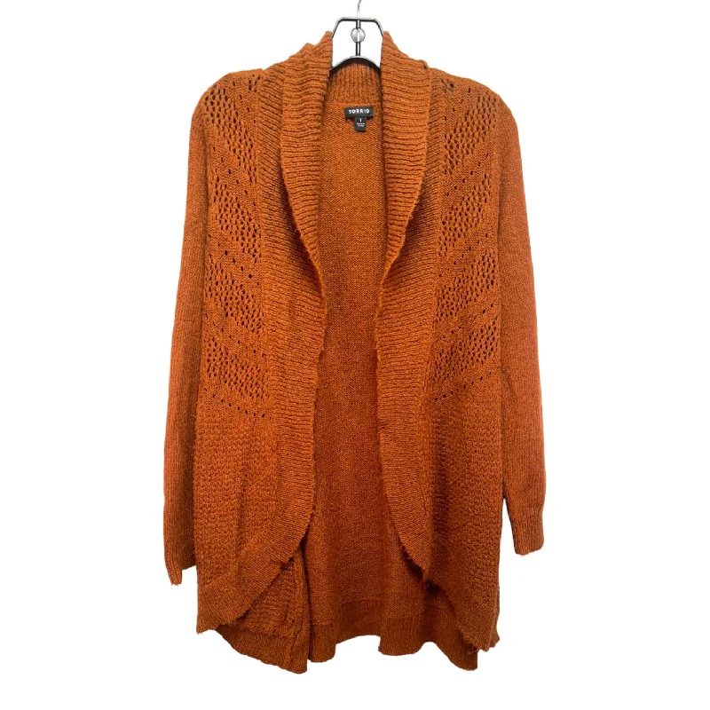 Sweater Cardigan By Torrid In Orange, Size: Xxl British Gentleman Style