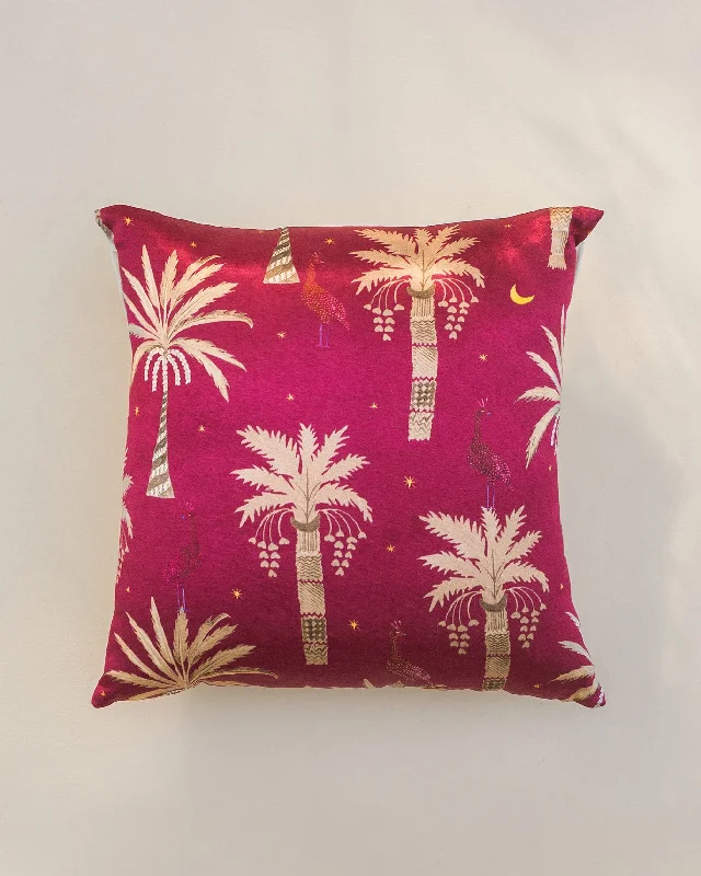 Palm Tree Cushion Cover - Pink Sleek Men's Metallic