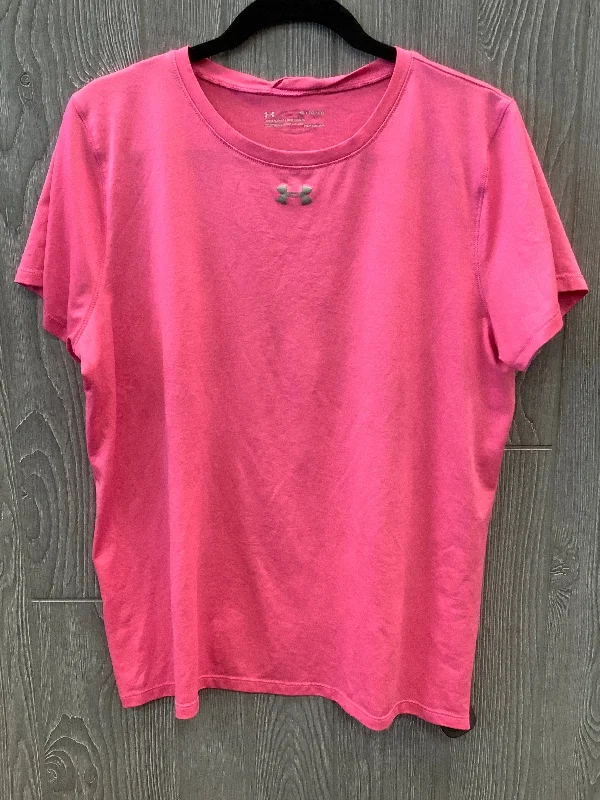 Athletic Top Short Sleeve By Under Armour In Pink, Size: Xl Beach