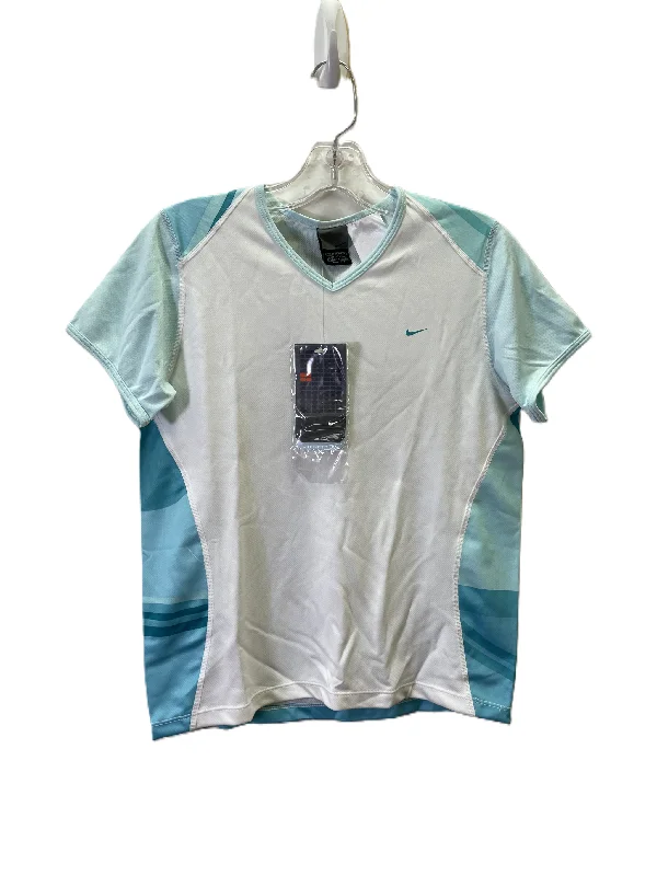 Athletic Top Short Sleeve By Nike Apparel In Blue & White, Size: Xs Organic