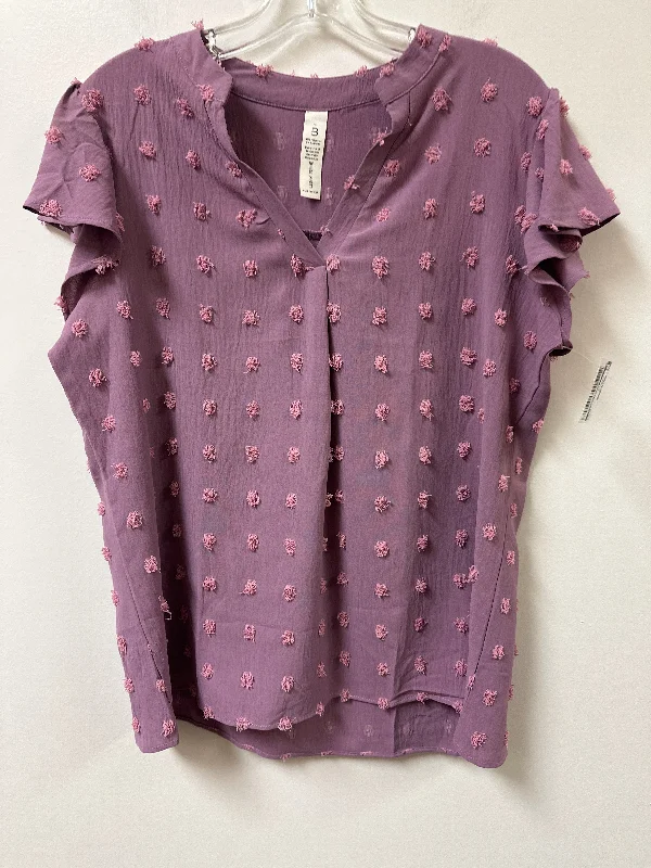 Top Short Sleeve By Clothes Mentor In Purple, Size: L Streetwear Style