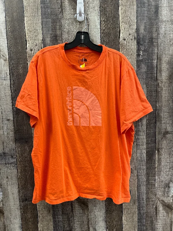 Top Short Sleeve By The North Face In Orange, Size: 2x Preppy Men's College