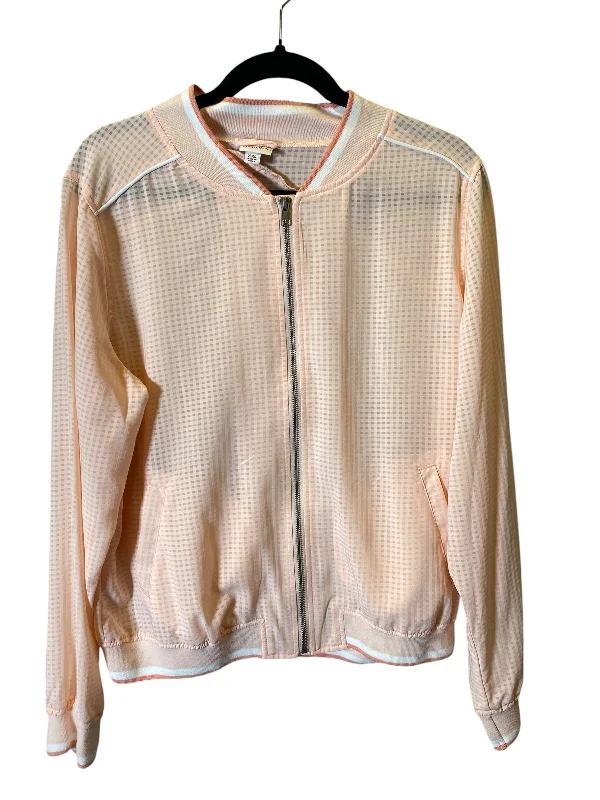 Athletic Jacket By Merona In Peach, Size: Xxl Sleek Men's Metallic