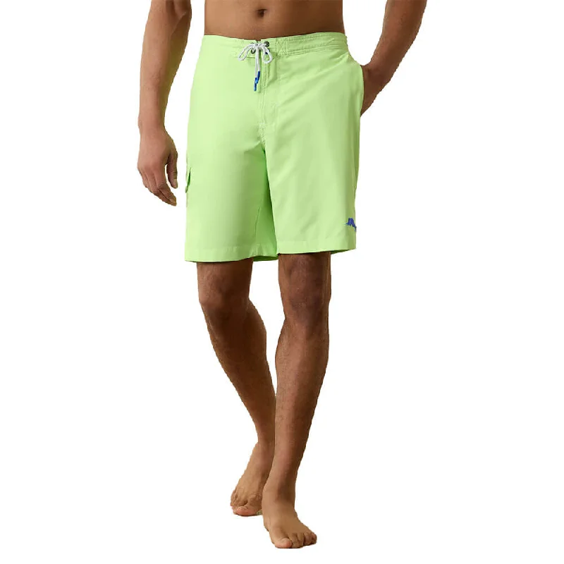 Tommy Bahama 9-Inch Baja Cove Boardshorts - Glowing Green Dapper Men's 1920S