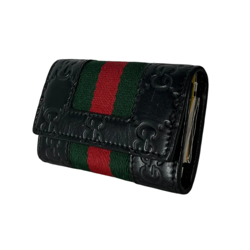 GUCCI/Key Case/Black/Leather/All Over Print/408828 CWCLN 1060/408828 CWCLN 1060 Bold Men's Statement