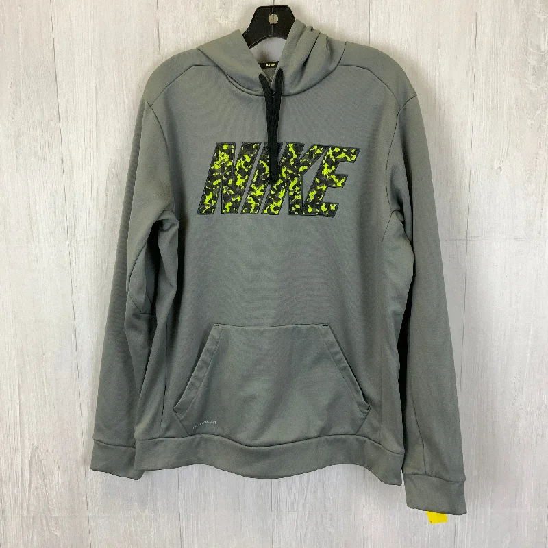 Athletic Top Long Sleeve Hoodie By Nike Apparel In Grey, Size: L Artistic Men's Avant