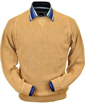 Peru Unlimited - Baby Alpaca Sweatshirt in Melon Heather Youthful Men's Pop