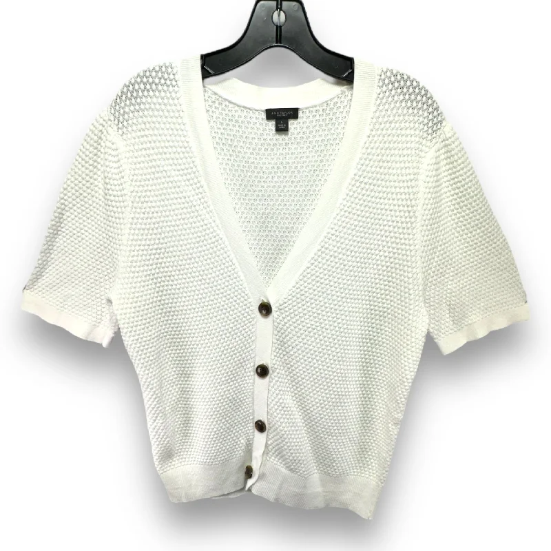 Sweater Cardigan By Ann Taylor In White, Size: L Earthy Men's Sustainable 