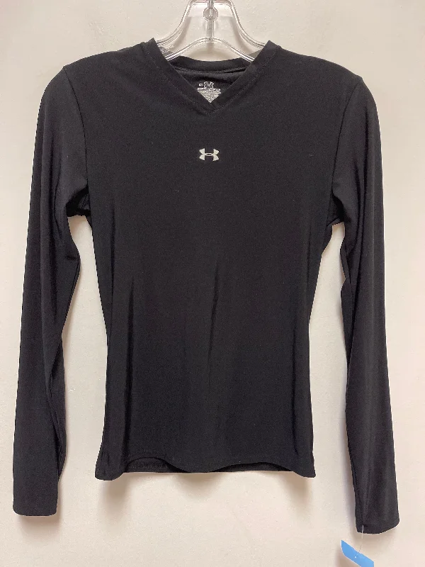 Athletic Top Long Sleeve Crewneck By Under Armour In Black, Size: M Confident Men's High