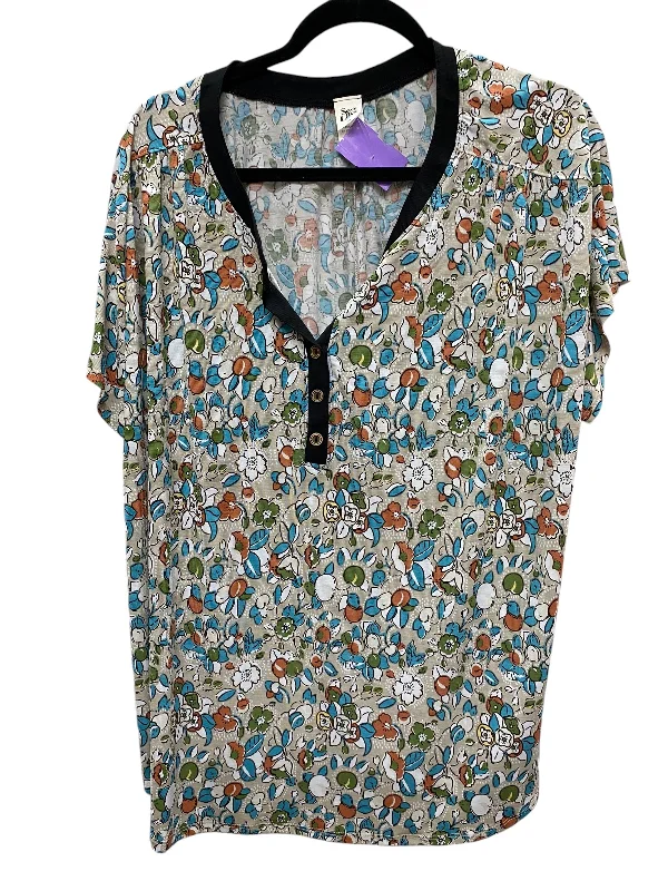 Top Short Sleeve By Sew In Love In Multi-colored, Size: 2x Stylish Men's Tropical 