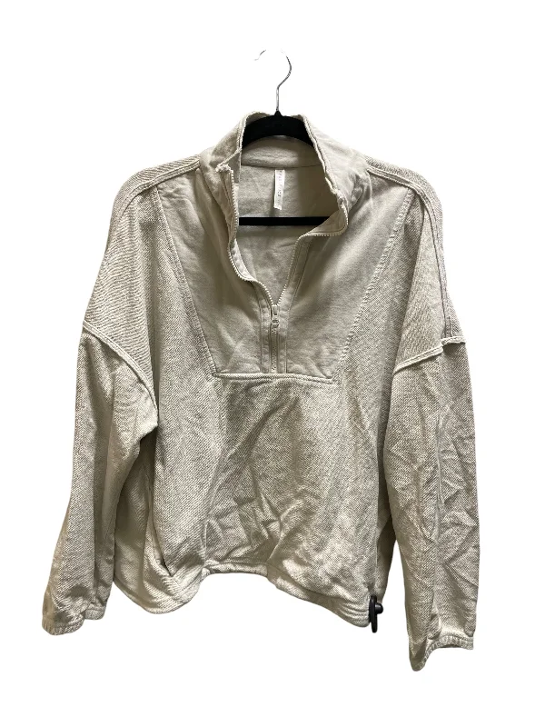 Athletic Jacket By Fabletics In Cream, Size: S Organic