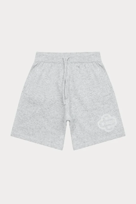 FLUFFY EMBLEM KNITTED SHORTS - GREY MARL Rugged Men's Outdoor 