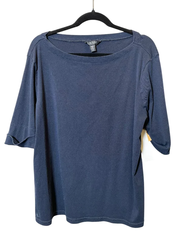 Top 3/4 Sleeve By Ralph Lauren In Blue, Size: 3x Bold Men's Statement