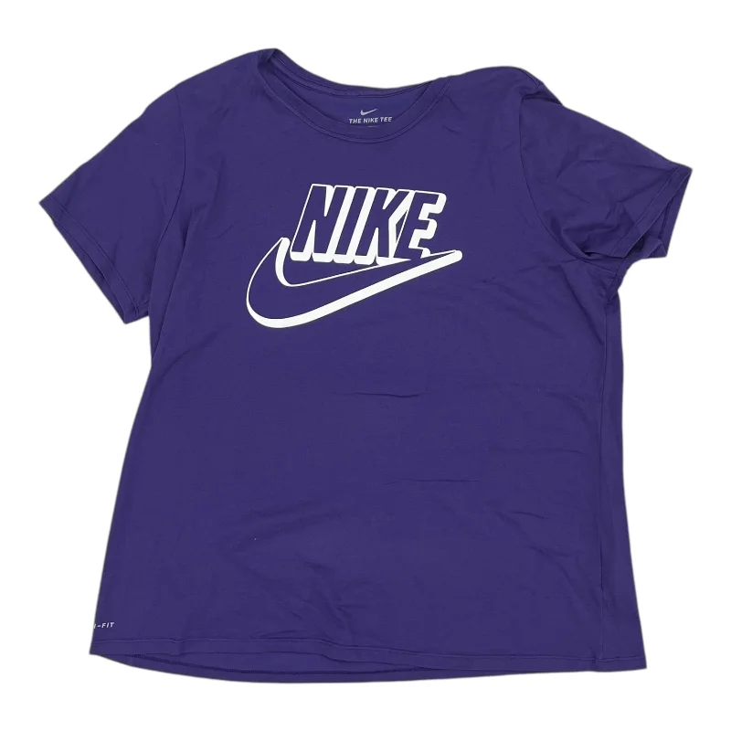 Athletic Top Ss By Nike In Purple, Size:Xxl Athletic Men's High