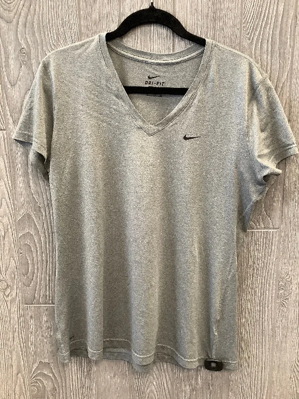 Athletic Top Short Sleeve By Nike Apparel In Grey, Size: Xl Edgy Men's Punk