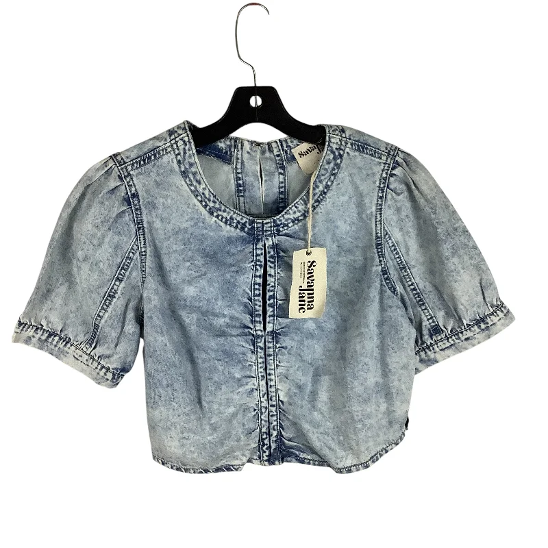 Top Short Sleeve By Savanna Jane In Blue Denim, Size: S Cool Men's Skate