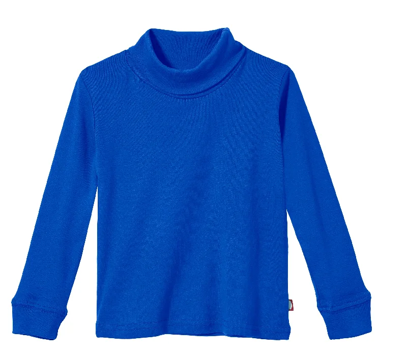 Boys and Girls Soft Cotton Turtleneck  | Crayon Blue Sophisticated Men's French