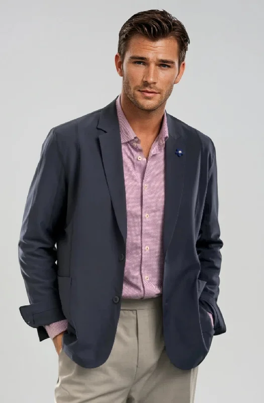 Buki Travel Blazer - Navy Sleek Men's Contemporary 