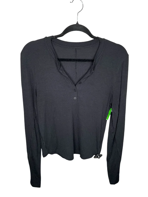 Athletic Top Long Sleeve Collar By Lululemon In Black, Size: M Masculine Men's Thick