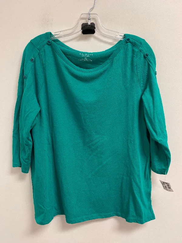 Top Long Sleeve By Talbots In Green, Size: 1x Streetwear Style