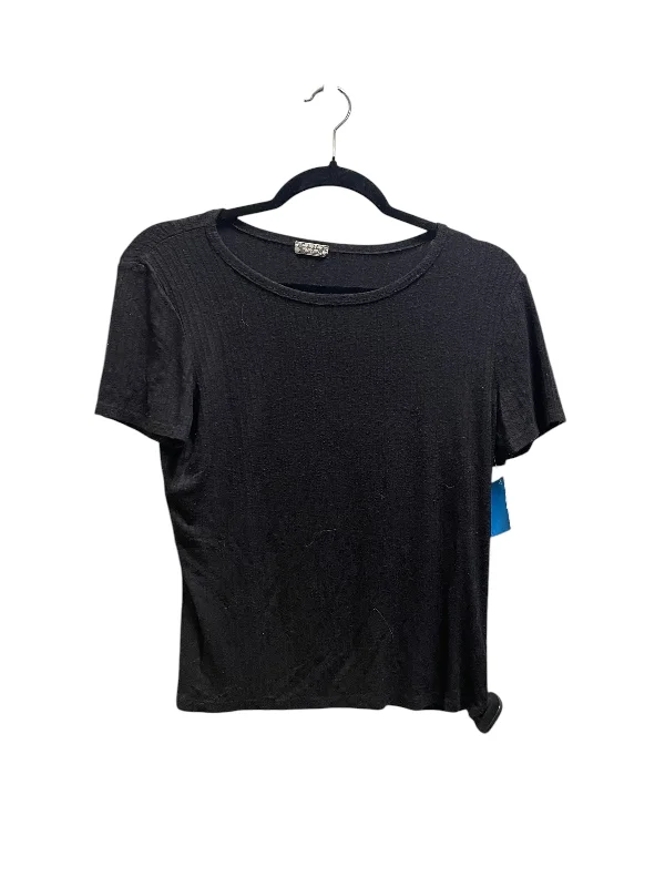 Top Short Sleeve By Free People In Black, Size: L Stylish Men's Neon