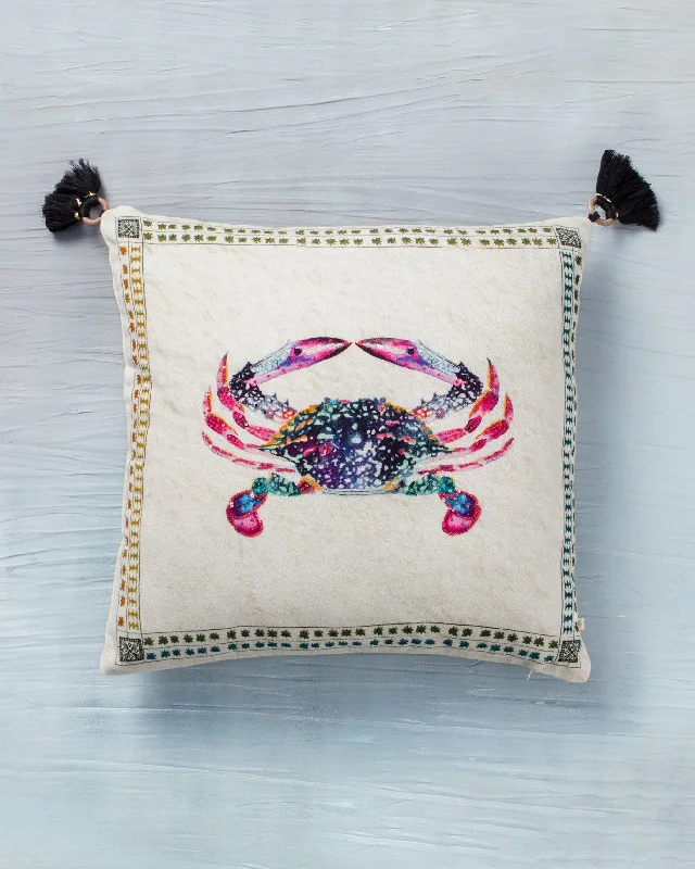 Crab Cushion Cover - White Gym