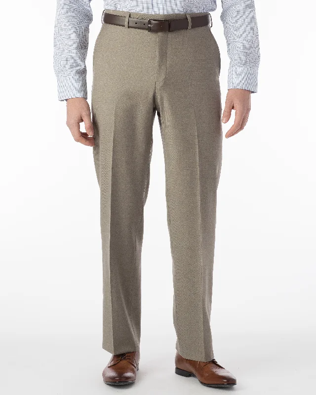 Ballin Pants - Dunhill Super 120’s 4 Harness Serge - Taupe Classic Men's Pin