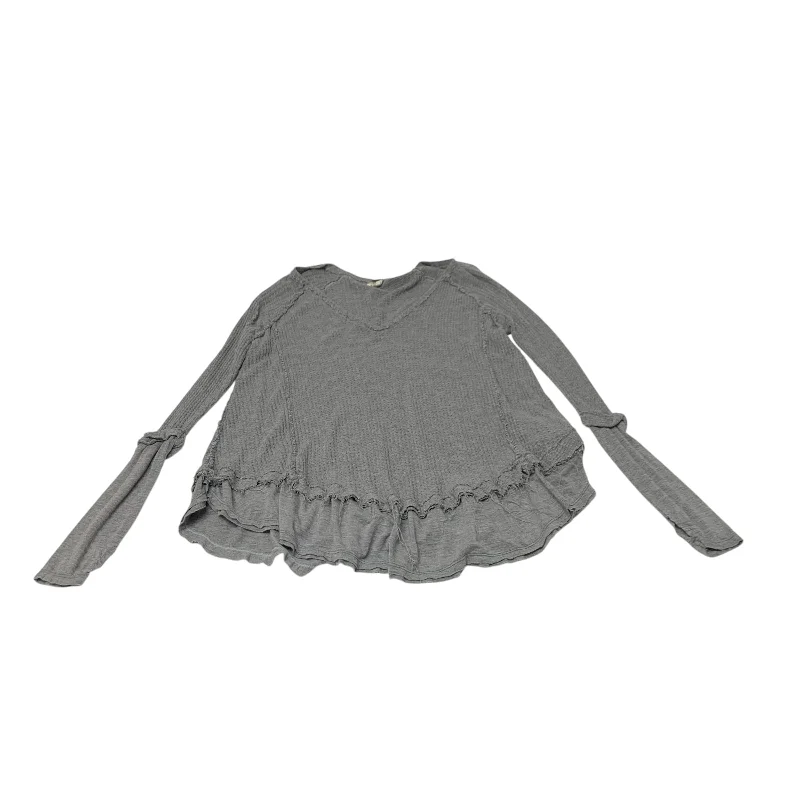 Top Long Sleeve By We The Free In Grey, Size: S Organic