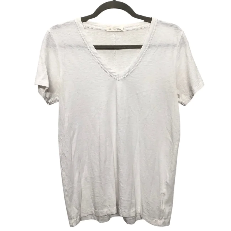 Top Ss Basic By Rag & Bones Jeans In White, Size:S Vacation