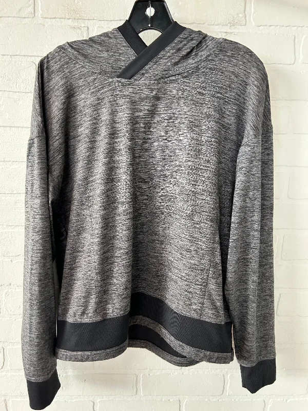 Athletic Top Long Sleeve Hoodie By Mondetta In Black & Grey, Size: M Cclassic Men's Tweed