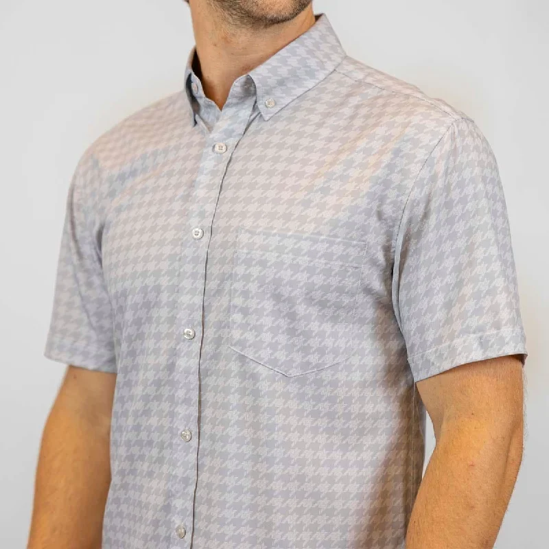 Release the Houndstooth – KUNUFLEX Short Sleeve Shirt Sporty Men's Athleisure 