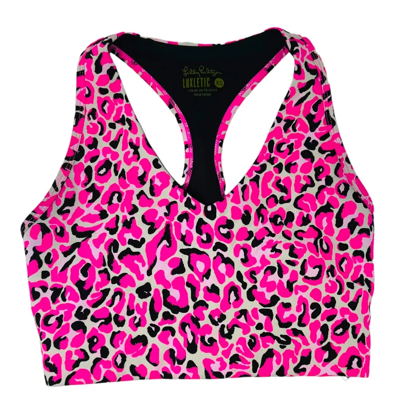 Lindsay Sports Bra By Lilly Pulitzer In Pink Topaz My Favorite Spot, Size: Xs Bold Men's Animal