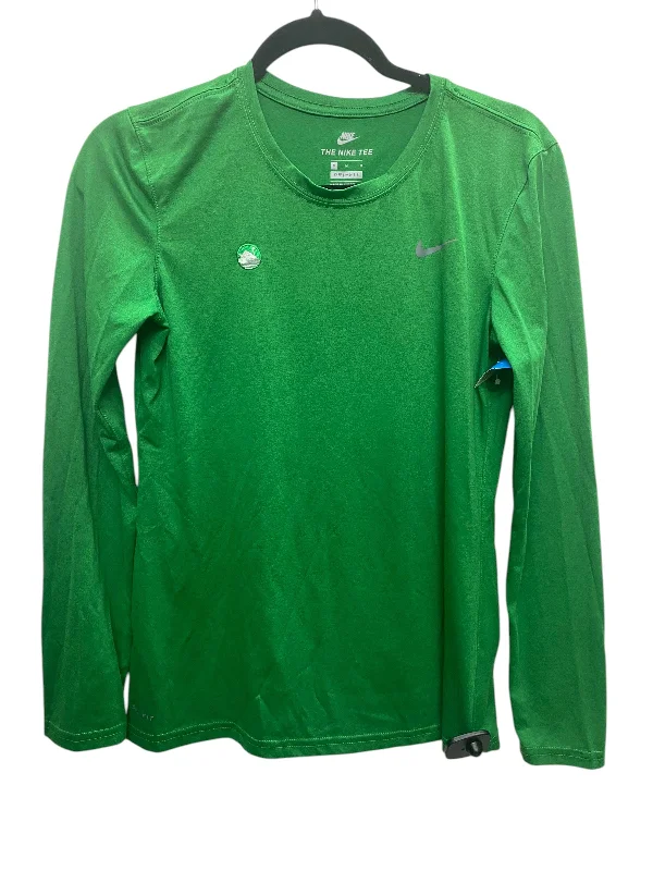 Athletic Top Long Sleeve Collar By Nike Apparel In Green, Size: M Sporty Men's Tennis