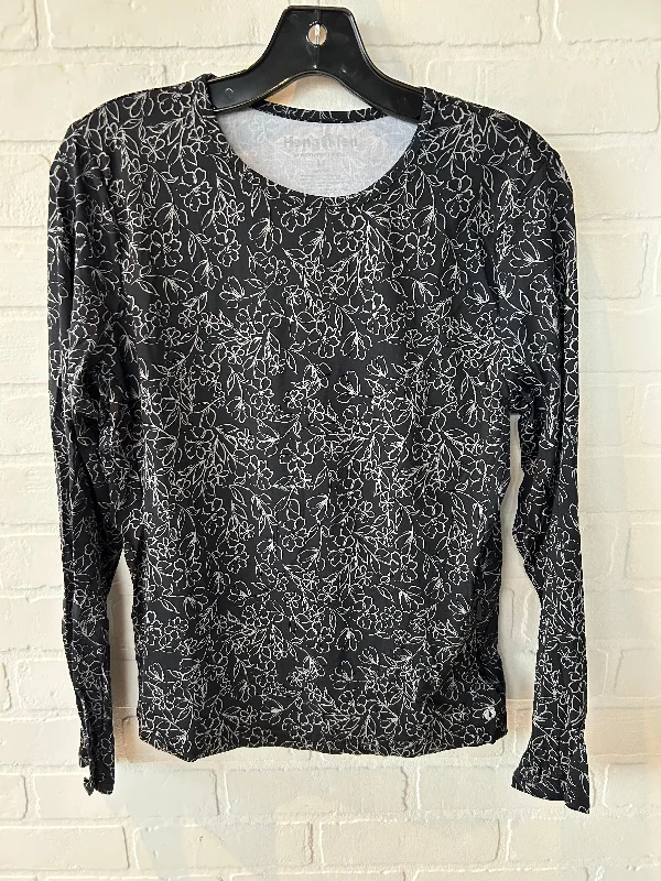 Athletic Top Long Sleeve Crewneck By Hang Ten In Black & Cream, Size: M Lumberjack