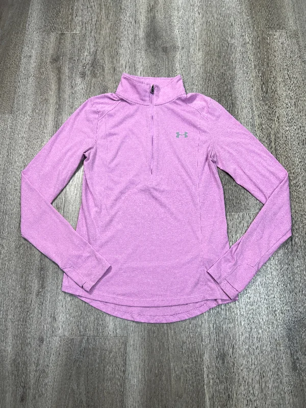 Athletic Top Long Sleeve Collar By Under Armour In Pink, Size: S Adventure