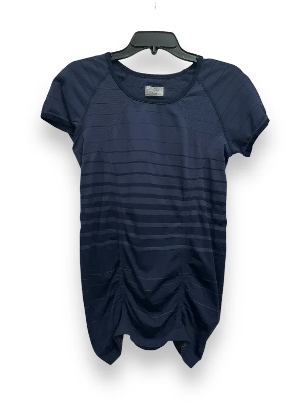 Athletic Top Short Sleeve By Athleta In Navy, Size: L Elegant Men's Cashmere