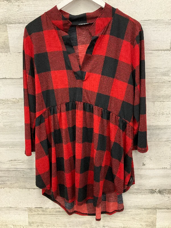 Top Long Sleeve By Clothes Mentor In Red, Size: 2x Cozy Men's Winter