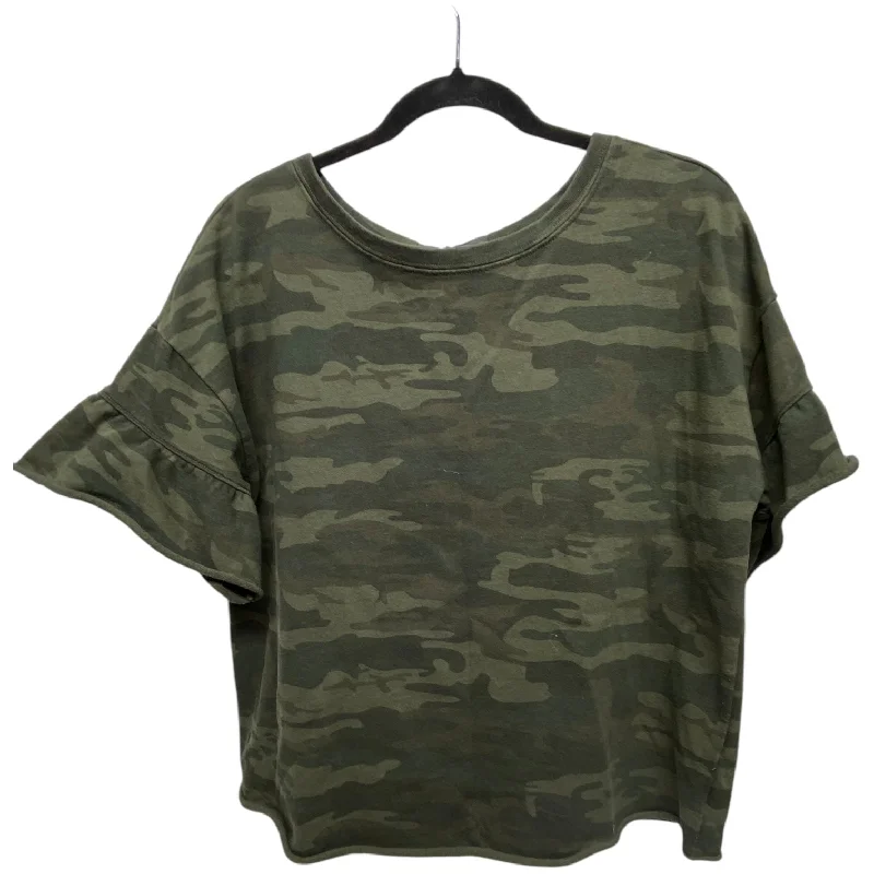 Top Short Sleeve By Sanctuary In Camouflage Print, Size: M Elegant Men's Cashmere