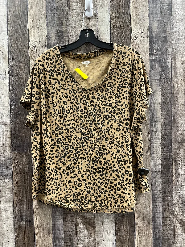 Top Short Sleeve By Old Navy In Animal Print, Size: Xl Cool Men's Skate