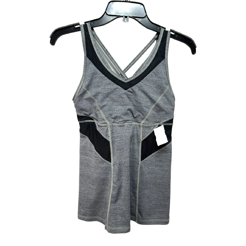 Athletic Tank Top By Lululemon In Black & Grey, Size: 8 Trendy Men's Bucket