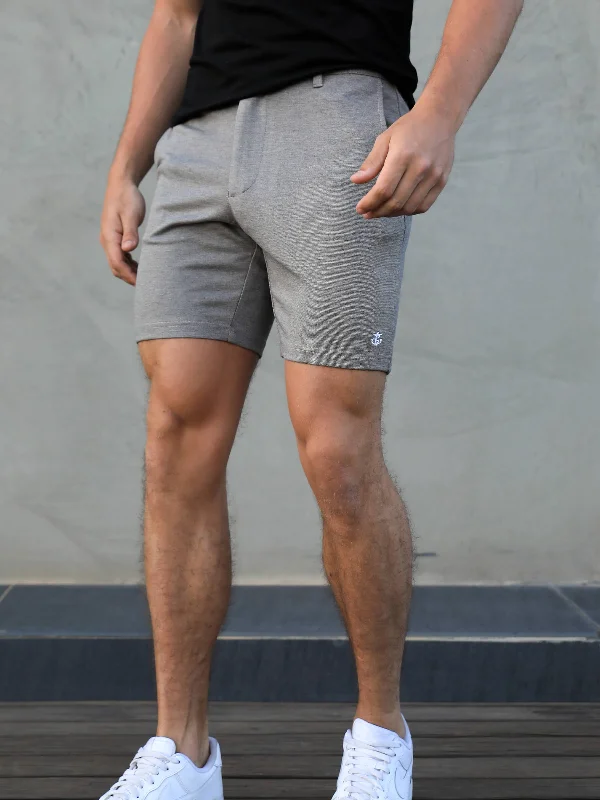 Sorrento Stretch Fit Shorts - Brown Sporty Men's Athleisure 