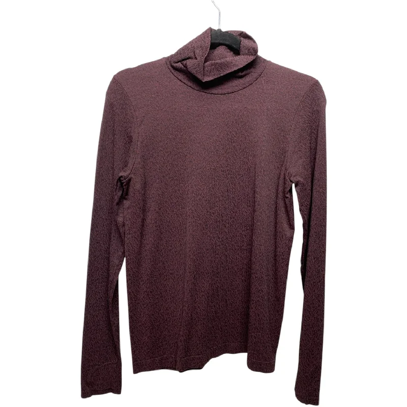 Athletic Top Long Sleeve Collar By Athleta In Maroon, Size: M Cool Men's Skate